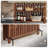 Modern 2-Tier Bar Table Footrest Home Bar Unit Corner Mini Coffee Bar Cabinet Kitchen Pub-1846060482