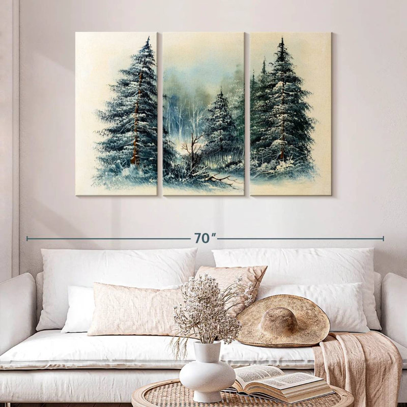 Harnek Winter Evergreen Forest, H 32 po x l 50 po