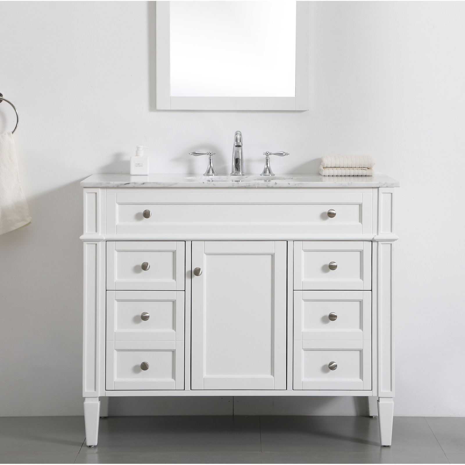 Rivers 42'' Single Bathroom Vanity, White