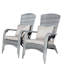 Chaise de patio avec coussins (coussin gris)-1125353246