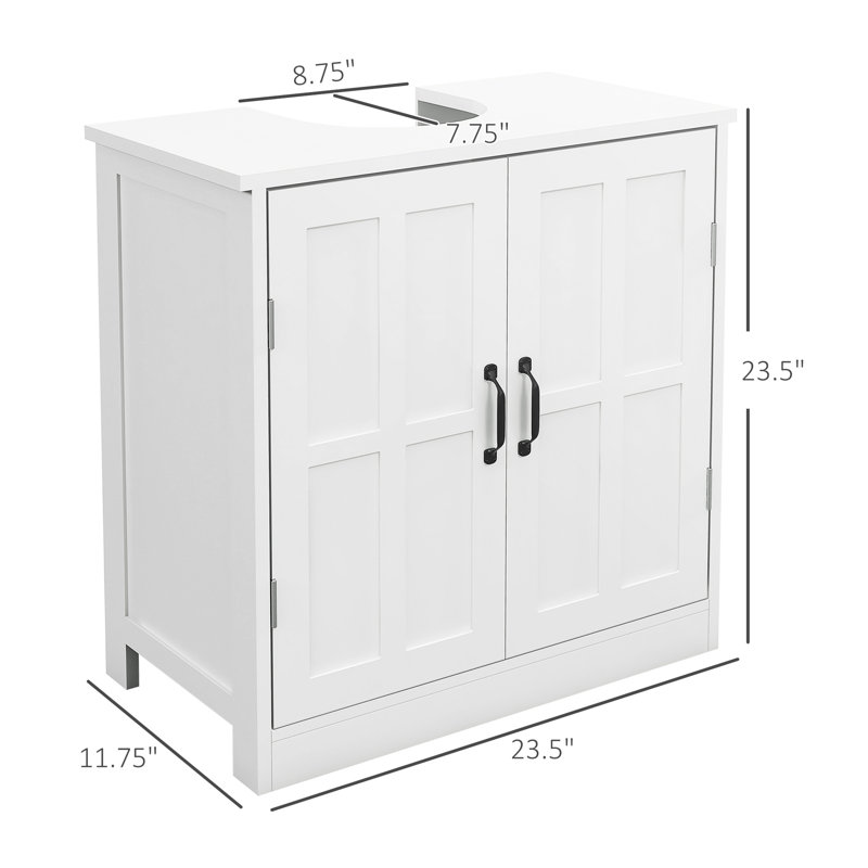 Commode blanche pour lavabo de salle de bain, tablette réglable pour une organisation à piédestal efficace, rangement supplémentaire, utilisation