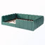 Lit double tapissier sur pied-2051343696