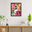 Rose et orange jardin rose fleur art mural impressions florales décoratives pour le salon chambre à coucher encadrée sur papier-93487620-93487621