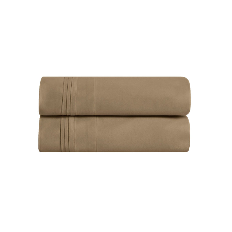 Aldin 650 Thread Count Certified Certified Egyptian Cotton Solid Color Pillowcase Set, King, Taupe