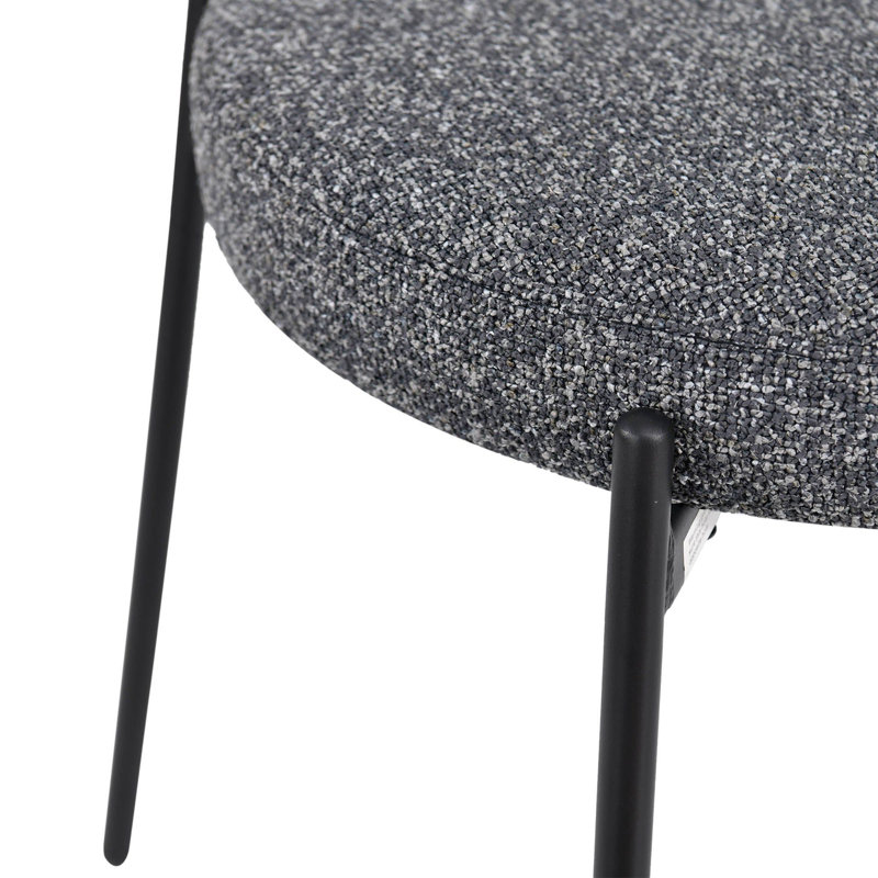 Chaise rembourrée Decastro, Gris épais