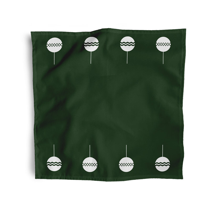 Antero Polyester Modern & Contemporary Napkins, Green