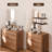 Solid Acacia Wood Floating Shelves - Rustic Wall Storage with Mounting Brackets (Set of 2)-1838313562-1838313542