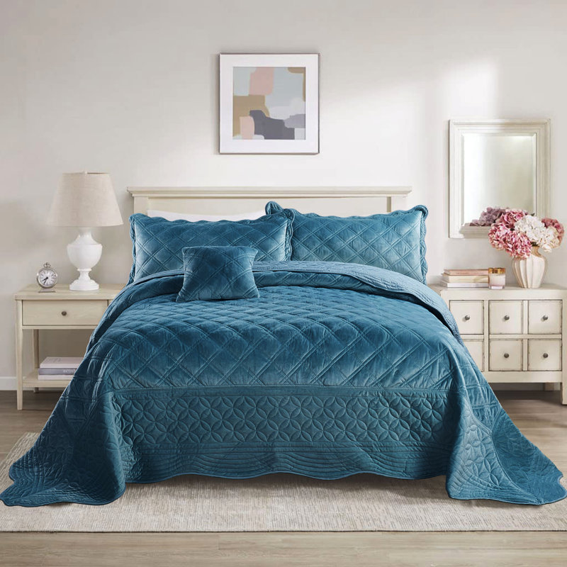 Ensemble de couette surdimensionné de 4 pièces en microfibre douce, Couette queen + 2 taies d'oreiller standard + cous