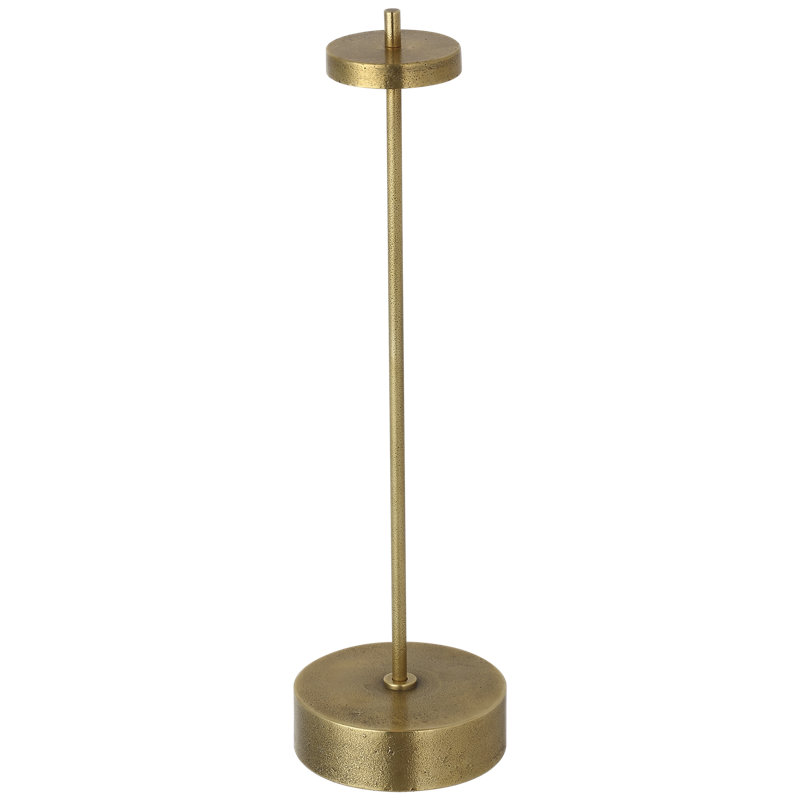 Kelly Wearstler Sene Rechargeable Table Lamp, 12.25" H x 3.25" W x 3.25" D, Black, 1.5 W