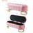 Pink Velvet Storage With Elegant Design For Bedroom And Living Area Metal Legs Spacious-1134204352