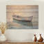 Bateau, eaux éthérées, impression sur bois naturel-412777540
