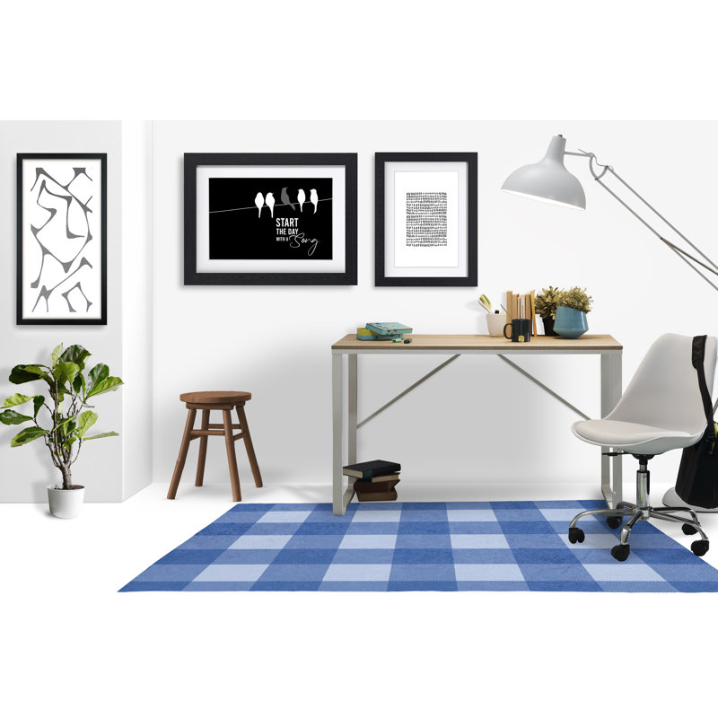 Tapis de chaise rectangulaire Chico, L 36 po x L 60 po, Bleuet des champs