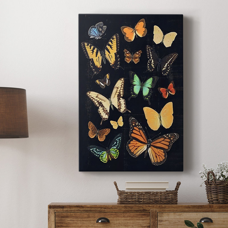 Toile tendue avec châssis de collection Collutter Flutter III - prête à être accrochée, H 18 po x l 12 po x P 1 po