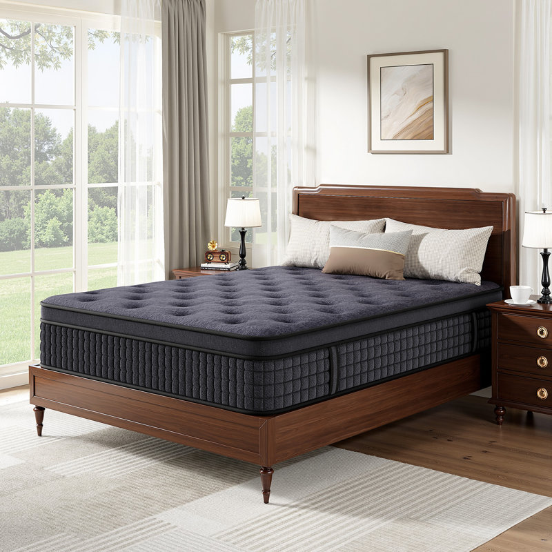 Anti Static 12'' Medium Cooling Gel Memory Foam Hybrid Mattress – 10-Year Warranty, CertiPUR-US, OEKO-TEX, Queen Size Mattress