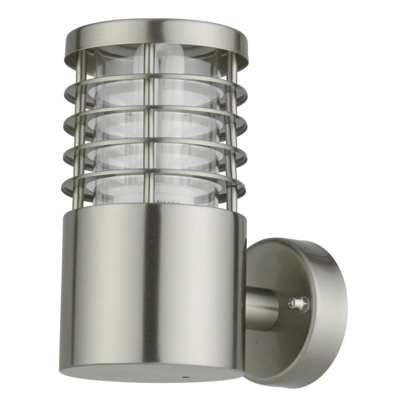 Verne Stainless Steel Outdoor Armed Sconce