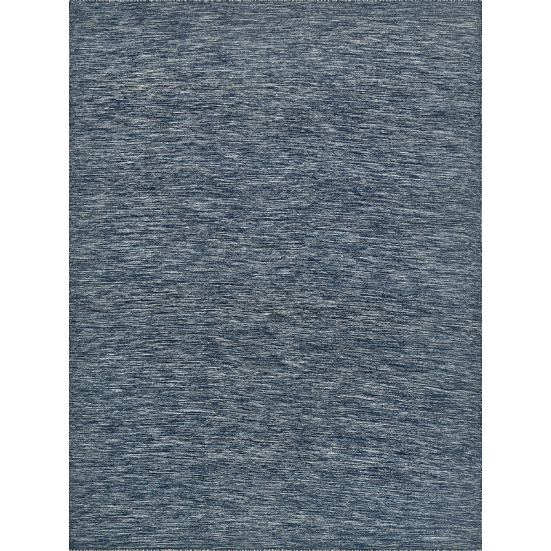 Chelsea Handmade Flatweave Wood Area Rug, Rectangle 10' x 14', Navy