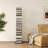 9 Tier Bookshelf, Vertical Corner Shelf With Modern Invisible Spine Ladder Bookcase Space-saving Organizer-1404090850