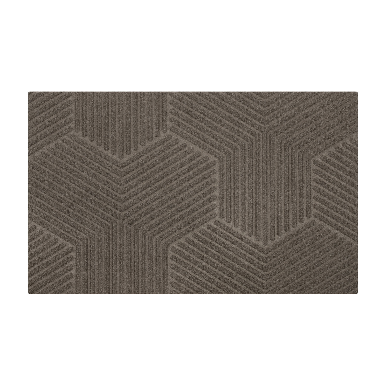WaterHog Luxe Zephyr Non-Slip Indoor Outdoor Doormat, 21.5" W x 35" L, Greige