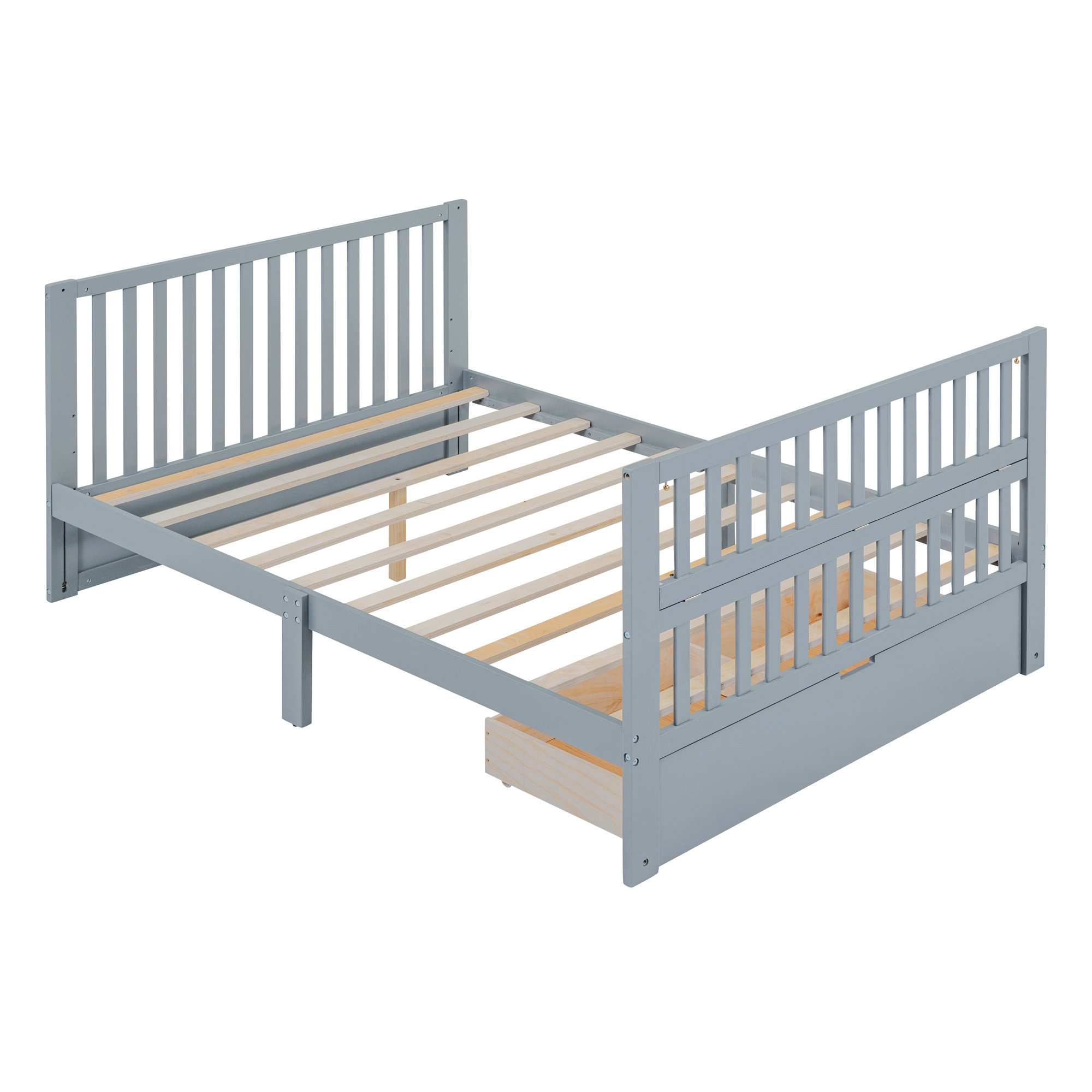 Red Barrel Studio® Nerya Solid Wood+MDF Slat Bed | Wayfair