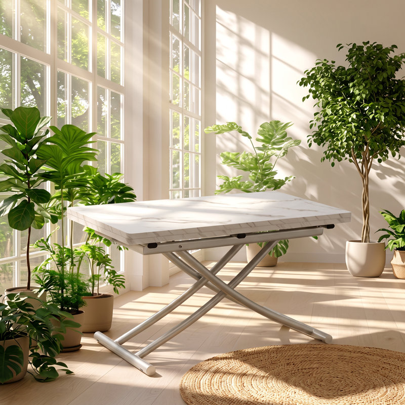 Table de salle à manger à hauteur réglable Droom l 43,3 po x P 39,3 po x H 29 po Droom