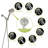 Brushed Nickel Hand Shower With 8 Settings - 4.7" Gel Nozzle Head, 59" Stainless Steel Hose Wall Mounted, Adjustable Flow Modes, Create A Luxury Experience At Home