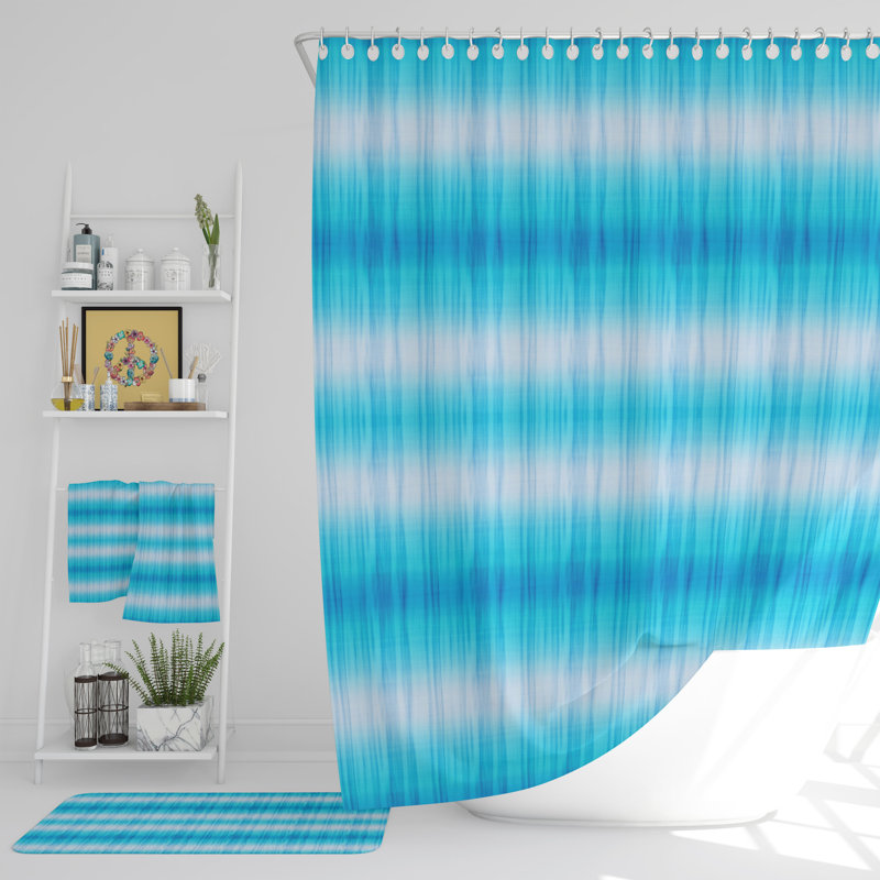 Rideau de douche simple Hollenceck Ombre, H 72 po x l 70 po