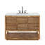 Oakman 48 In. Mango Wood Single Sink Carrara White Marble Countertop Bath Vanity With Oil-Rubbed Bronze Faucet