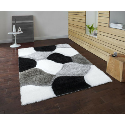 Hollingshead Geometric Shag Area Rug