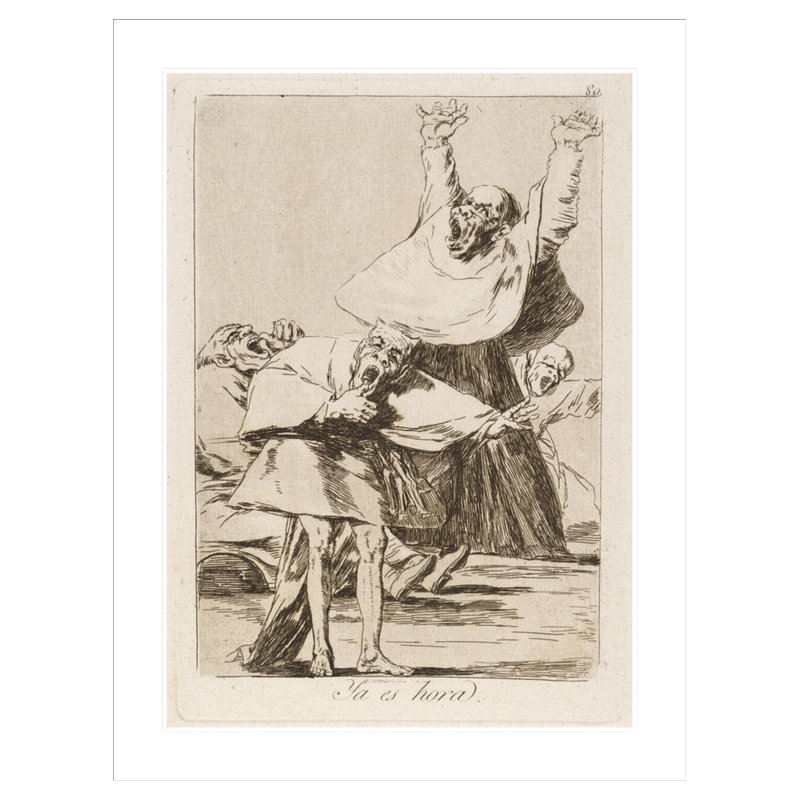 Il y a une horreur. (Il est temps.) Par Francisco de Goya, impression par estampe numérique encadrée, H 41,5 po x l 31,49 po