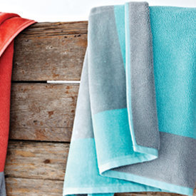 Soleil 100% Cotton Beach Towel, Aqua