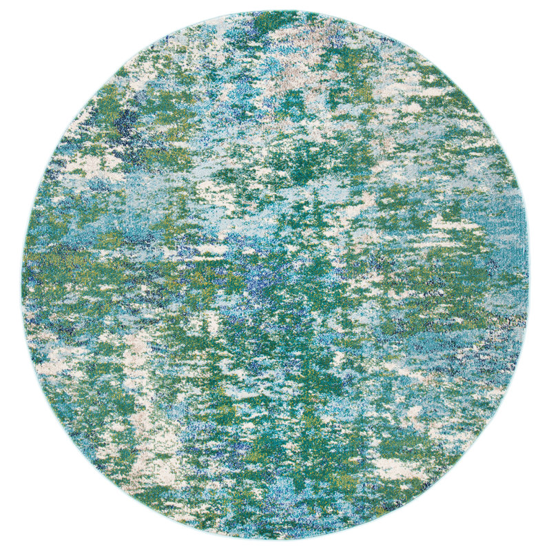 Abstract Area Rug, Round 201 cm