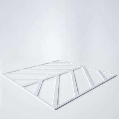 Panneaux muraux décoratifs en acrylique Genoa, petit, l 11 3/8 po x H 11 3/8 po x T 1/8 po, blanc