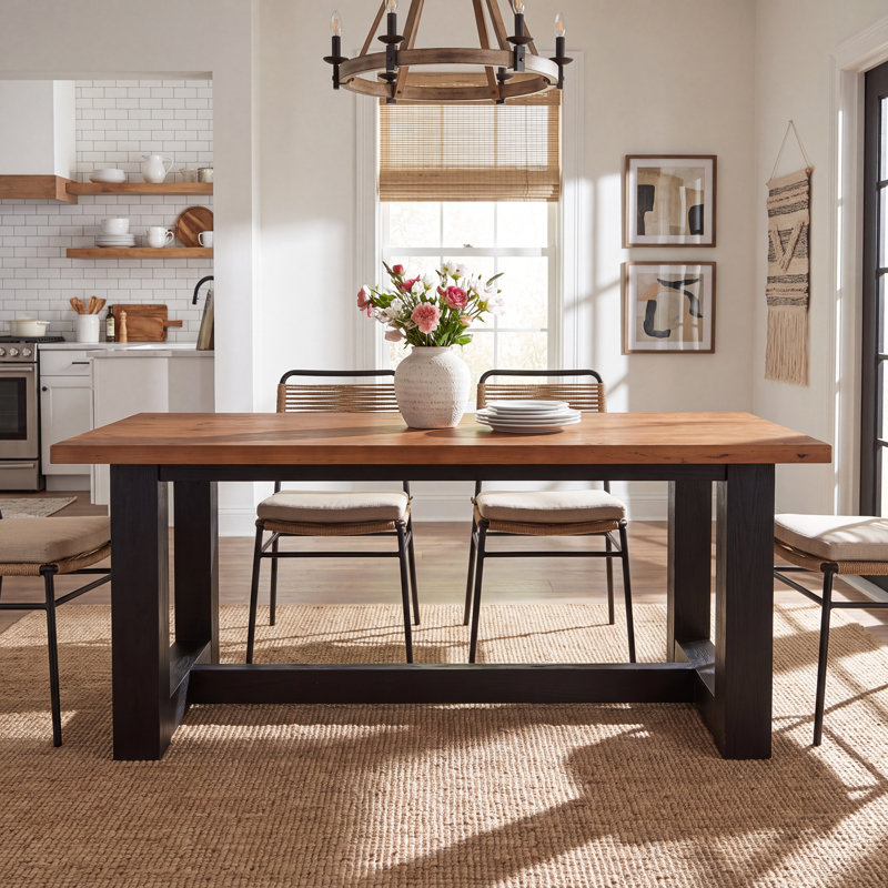 Solid Wood Base Dining Table