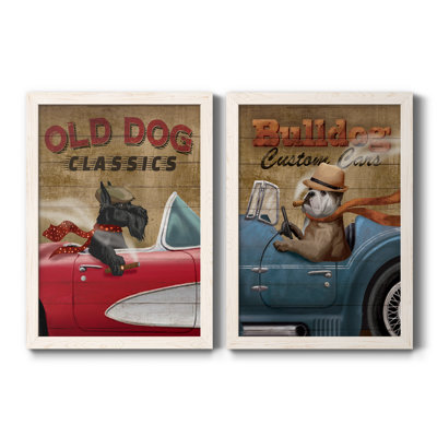 " Old Dog Classics " 2 Piece Art Color Photography Print