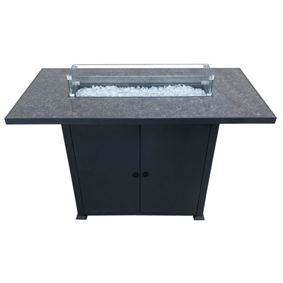 Alaira Rectangle Steel Propane Smokeless Fire Pit