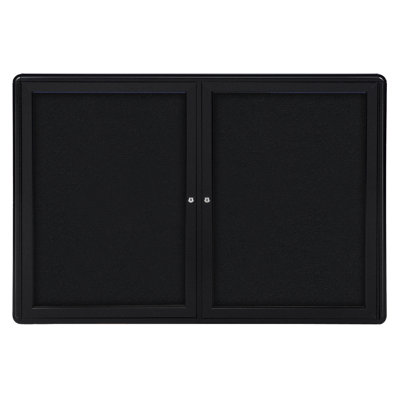 Ovation Ghent Fabric Enclosed Cabinet Bulletin Board