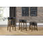 Tabouret pivotant et court en bois massif Hassanah-177031224-177031225