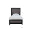 LIT DOUBLE GRIS SOLUTO ET NOIR