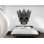 Adhésif décoratif couronne couronnée en vinyle, art mural gothique amovible pour la chambre ou le salon