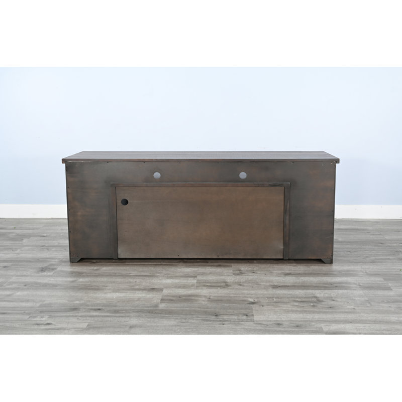 Console multimédia 76 po avec foyer électrique Sunny Designs, Brun / gris