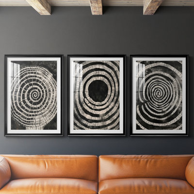 ABSTRACT Series CXCVI - Impression sur mesure avec cadre de qualité supérieure mat - 3 pièces