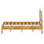 Lit plateforme Boho avec tête de lit courbée de style moderne Mid-Century-872962651