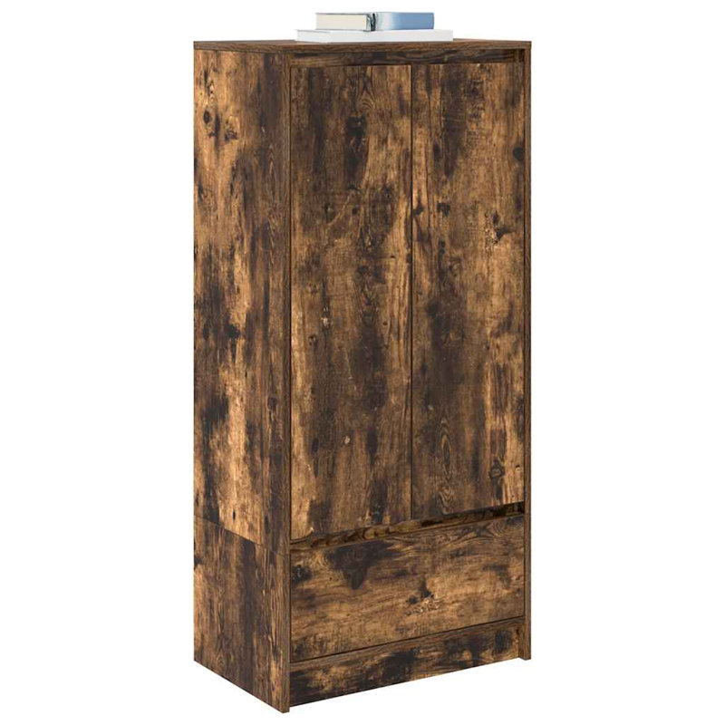 Cabinet With Drawer 55.5X34x119.5 Cm Engineered Wood, Smoked Oak