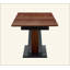  Table de salle à manger extensible moderne, plateau de table en placage de fibres à densité moyenne avec base en métal en forme de X, table de salle à manger de cuisine imperméable et résistante aux égratignures pour les espaces contemporains-1482973154-1482973155