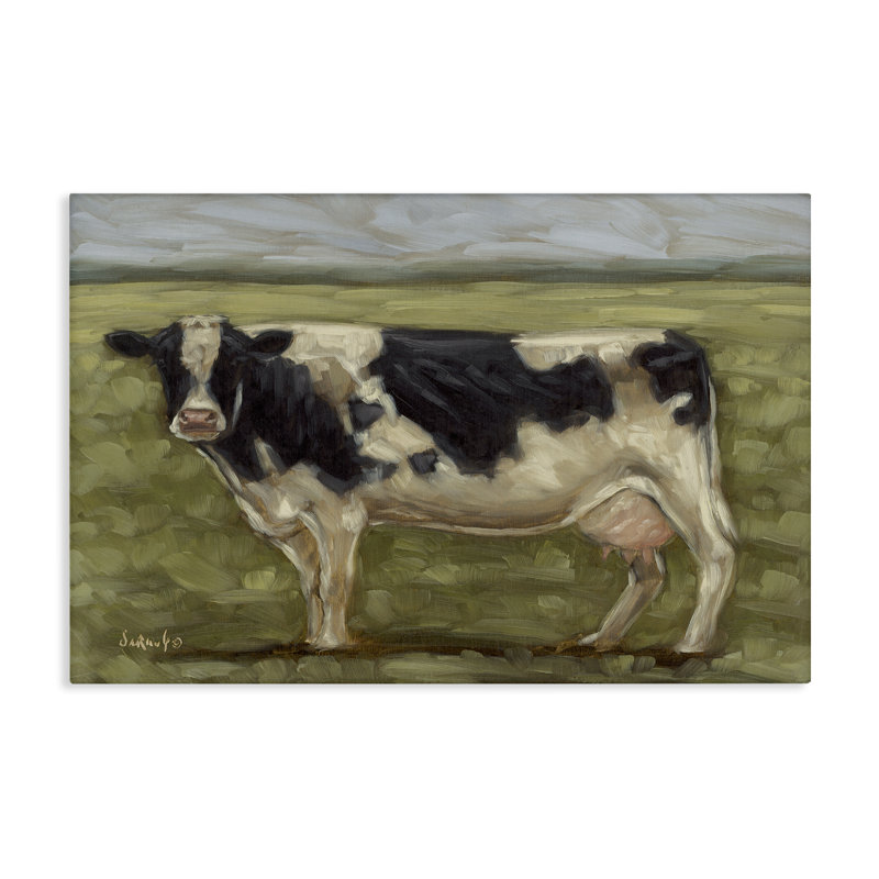 «Painterly Cow on Farm», art mural par Sara, H 20 po x l 30 po