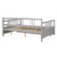 Lit de jour double en bois avec deux tiroirs, durable et multifonctionnel pour les petits espaces de vie, gris