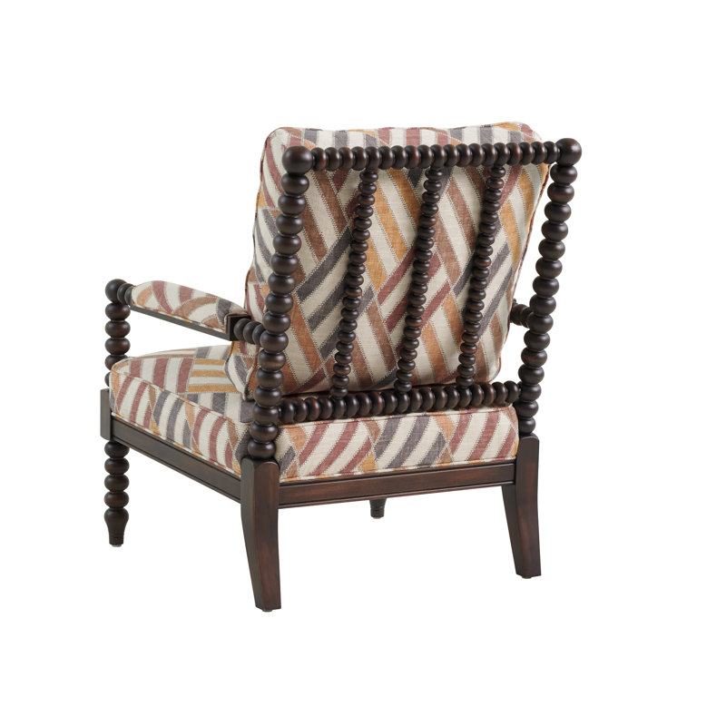 Lexington Dark Mocha Ocean Leather Accent Chair with Contrast Arm Pads