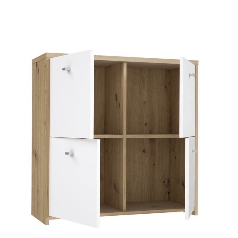 Desserte de 30,39 po de large Cay, Blanc / brun
