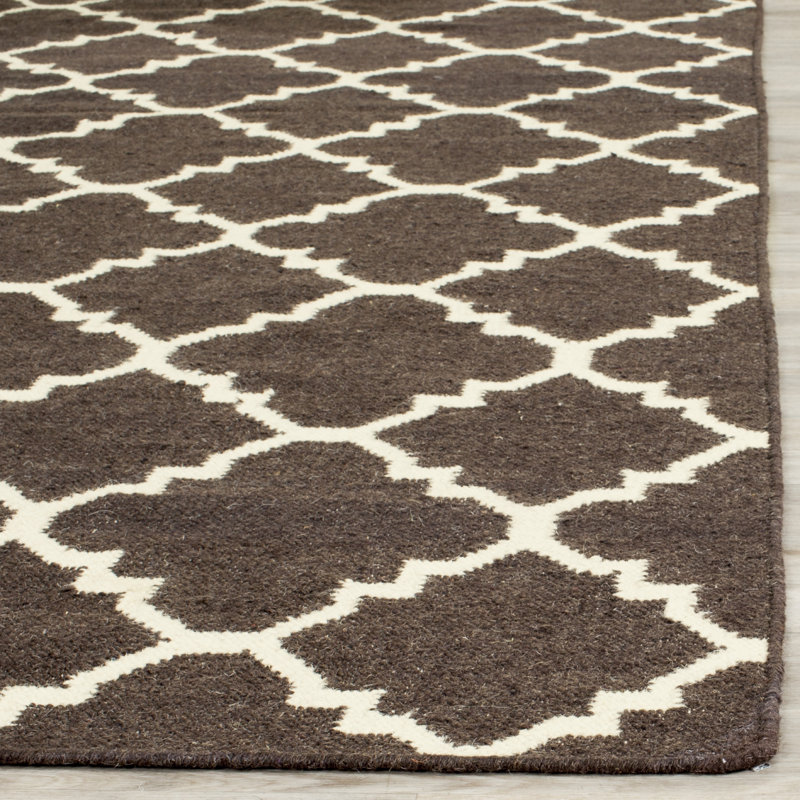 Valenzuela Geometric Wool Hand Woven Area Rug, Rectangle 183 x 274 cm