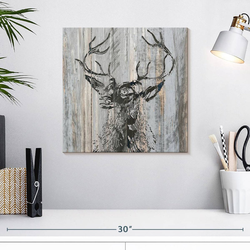 Crowle Cabin Rules Deer II, H 16 po x l 16 po